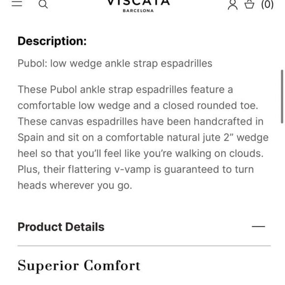 Viscata Barcelona Pubol Canvas Espadrille Wedges - Picture 10 of 12